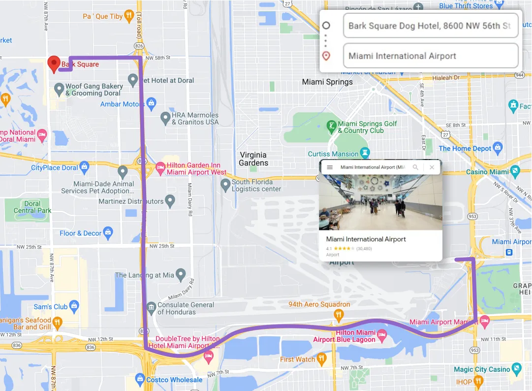 Bark Square location map Doral Miami